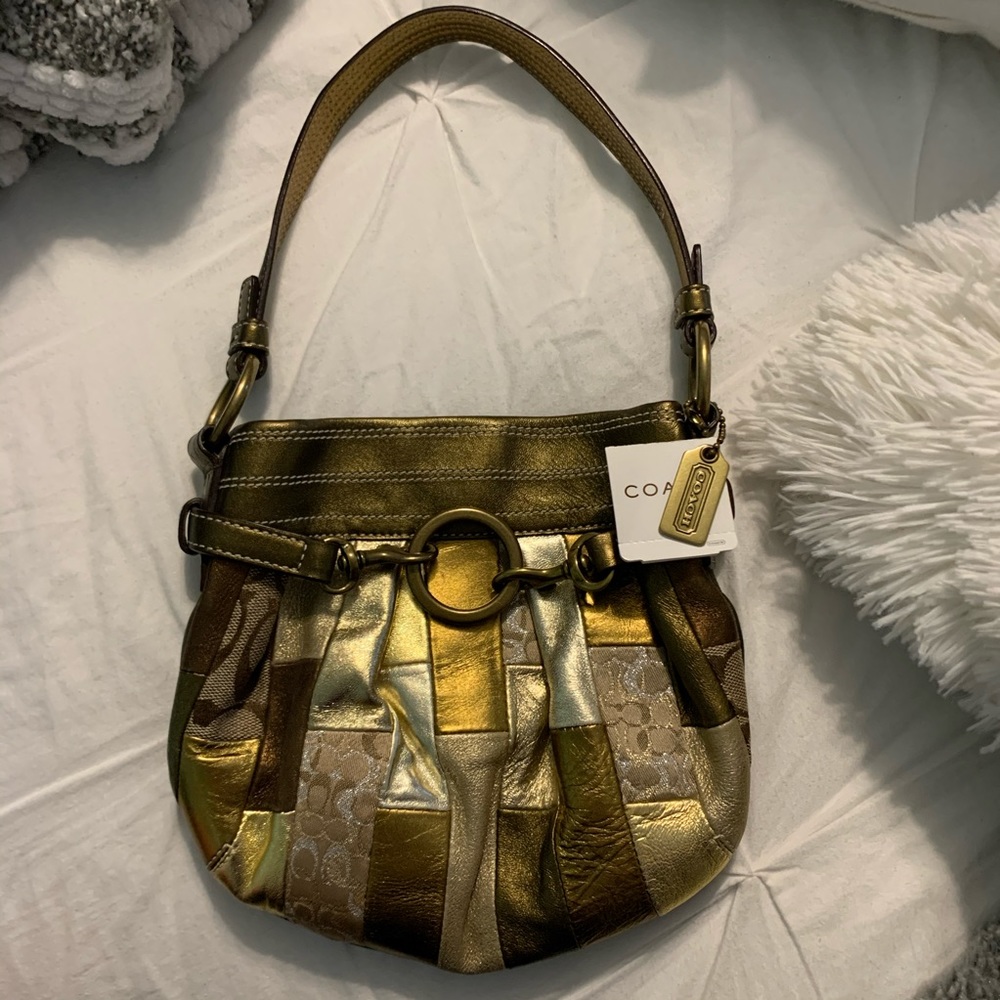 Mini Mosaic Gold Coach Purse